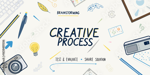 The creative process brainstorming to sharing solutions