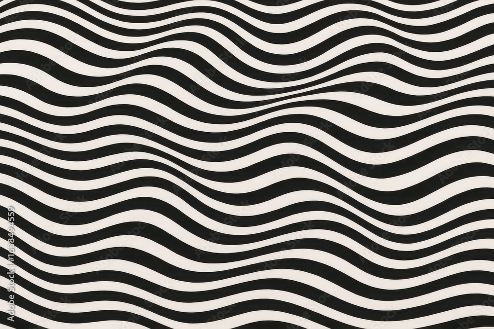 Fluid Line Abstract Wave Pattern in Black and White Seamless Optical Design Fluid Line Abstract Wave Pattern in Black and White Seamless Optical Design