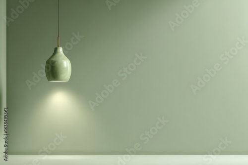 Solid muted sage green background with clean lighting.
