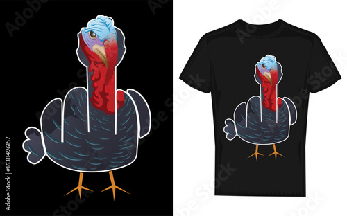 Grumpy Thanksgiving Turkey Silhouette