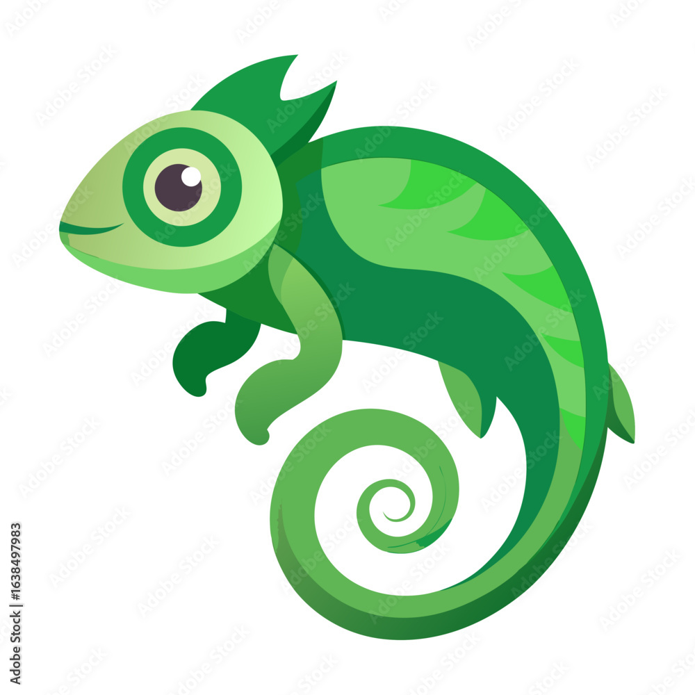 Fototapeta premium chameleon cartoon illustration