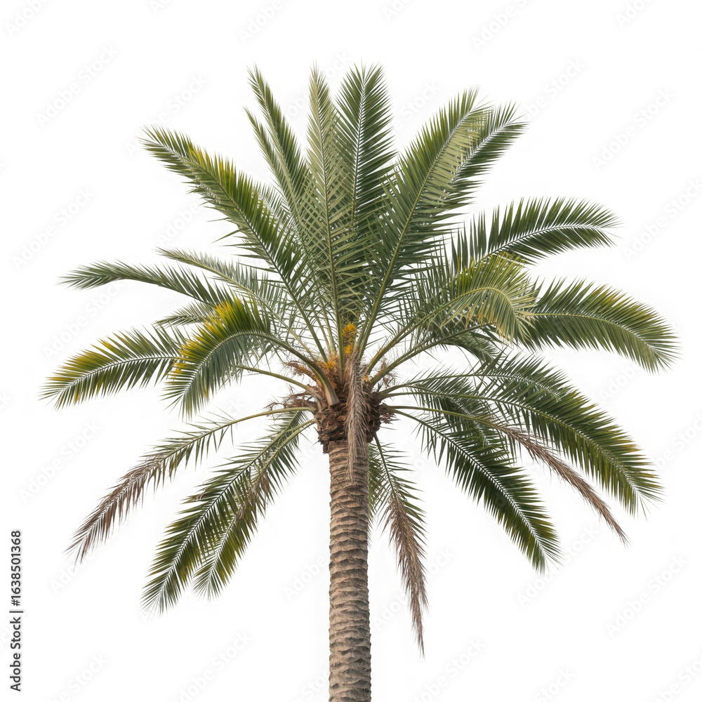 Obraz premium Arabian date palm without fruit isolated on transparent background