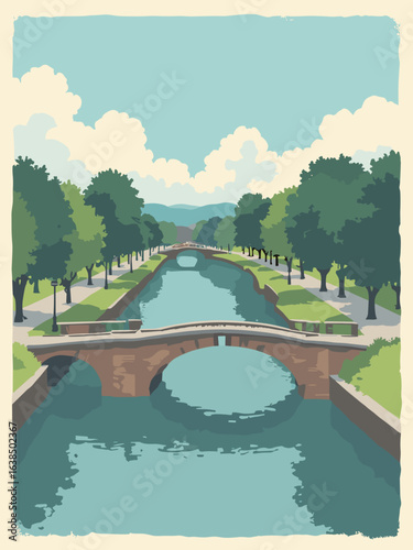Cambuslang – Cambuslang Park and Clyde frames with avenues in avenue green, river gray, brick cream, and sky blue