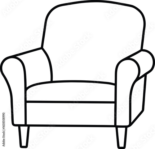 armchair isolated on white background