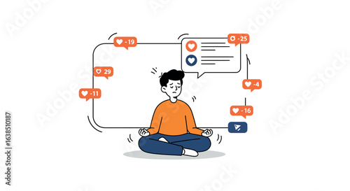 Meditation and social media notifications: balancing mindfulness with digital engagement