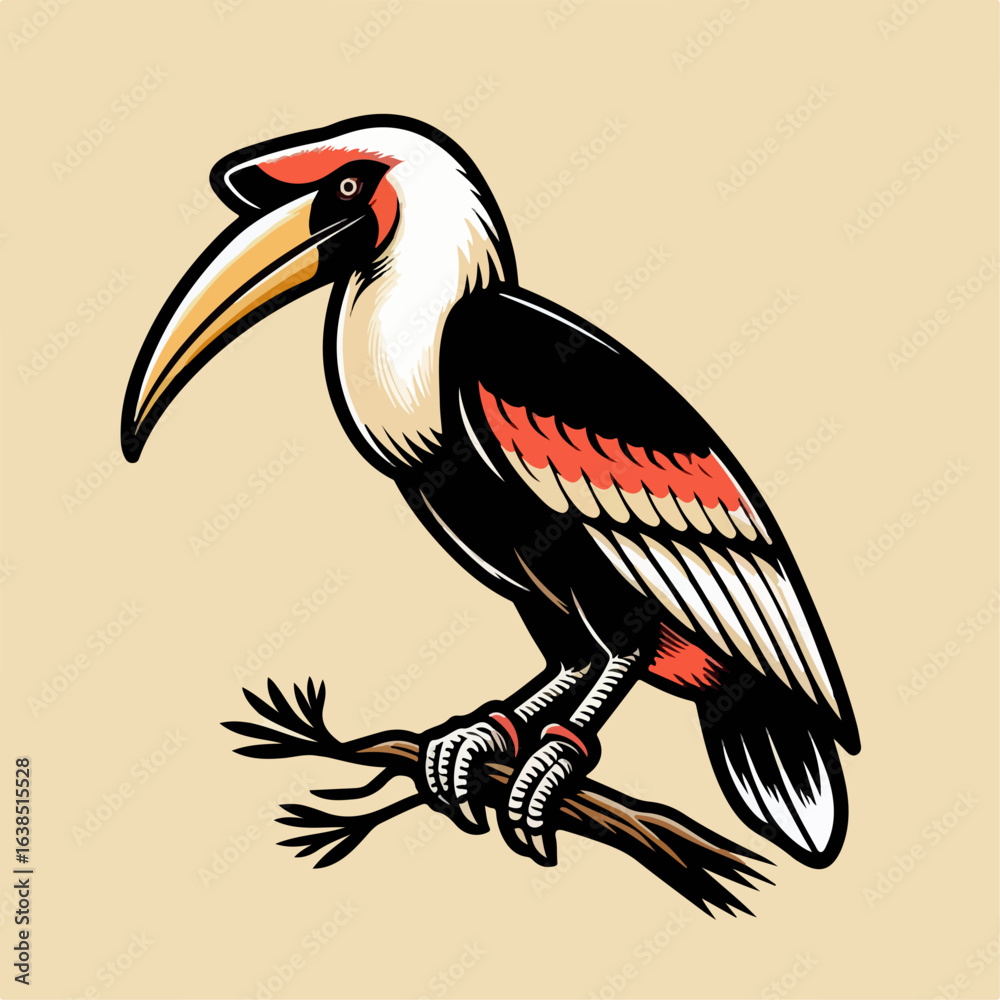 Fototapeta premium vector illustration of a toucan