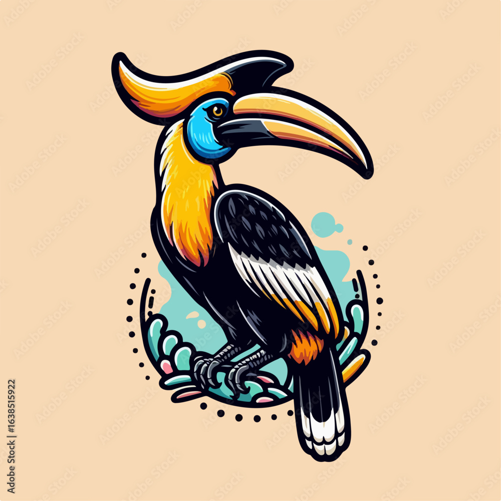 Fototapeta premium vector illustration of a toucan