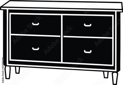 chest of drawers isolated