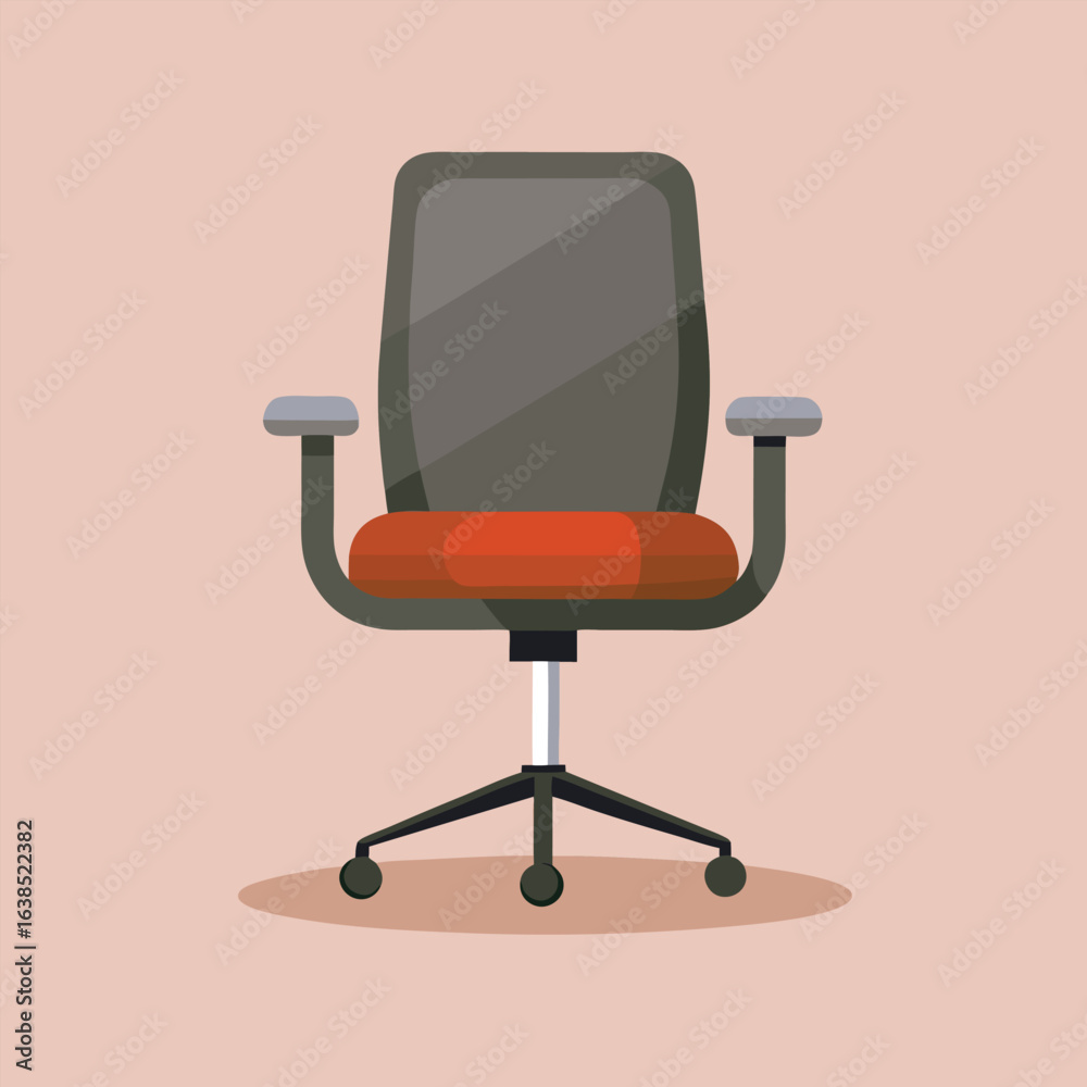 Fototapeta premium Office chair isolated realistic 3d vector image