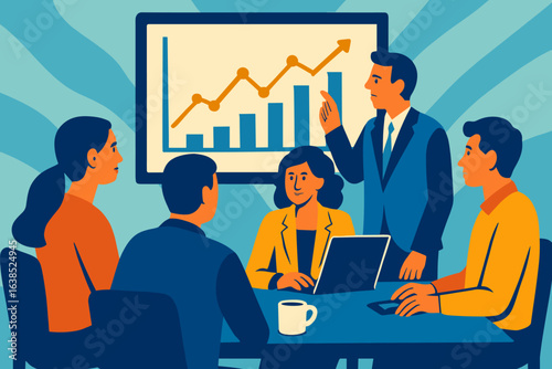 Executives-gathering-in-a-digital-advertising-firm