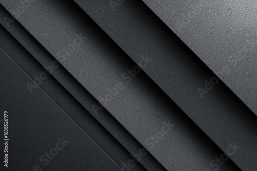 Abstract diagonal layered dark gray shapes