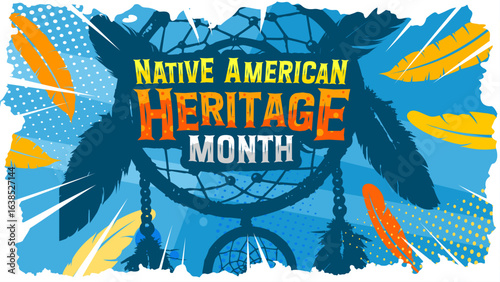 Native american heritage month - feathers, dreamcatcher, culture, celebration