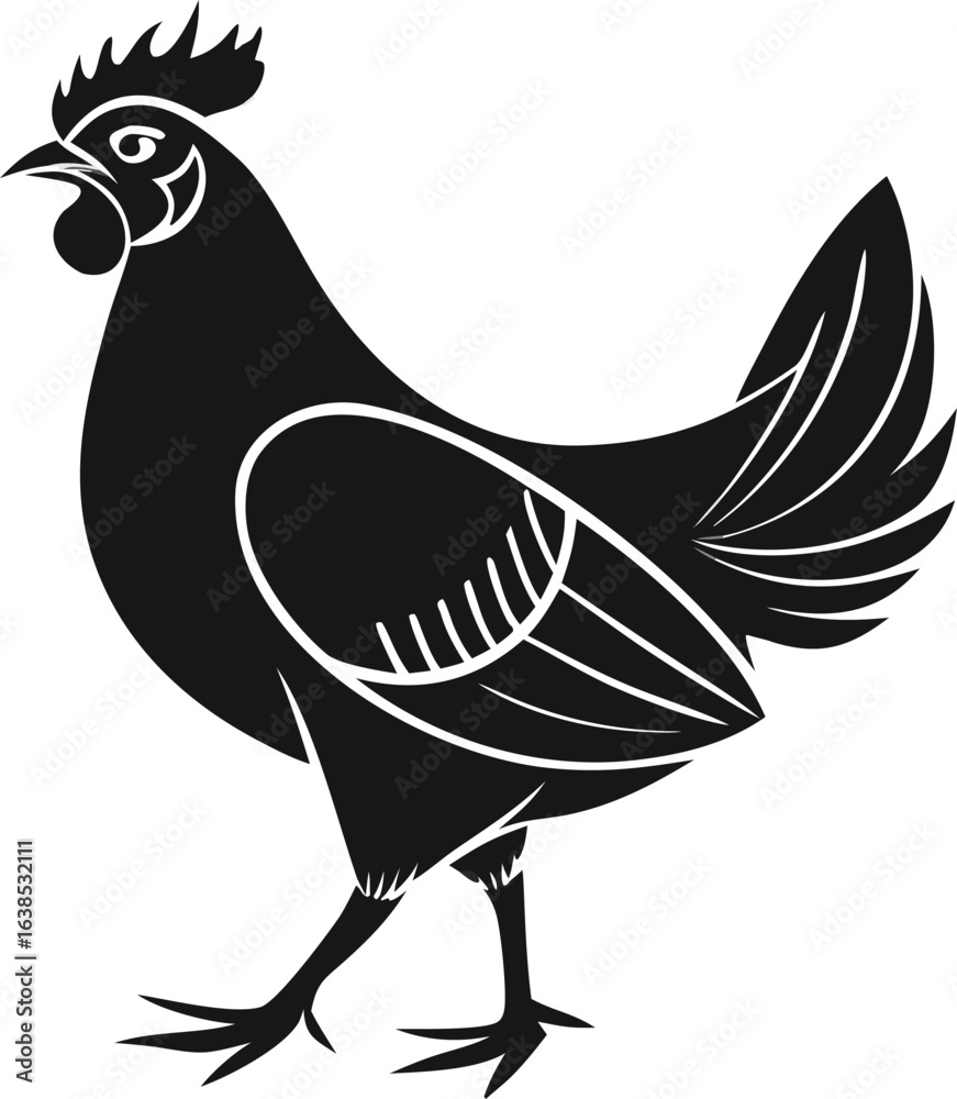 Obraz premium rooster isolated on white