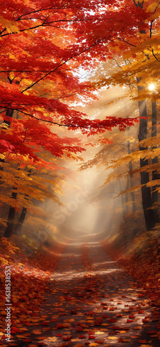 Beautiful autumn on the street