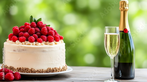 lavish wedding reception featuring a beautiful cake display and a champagne toast