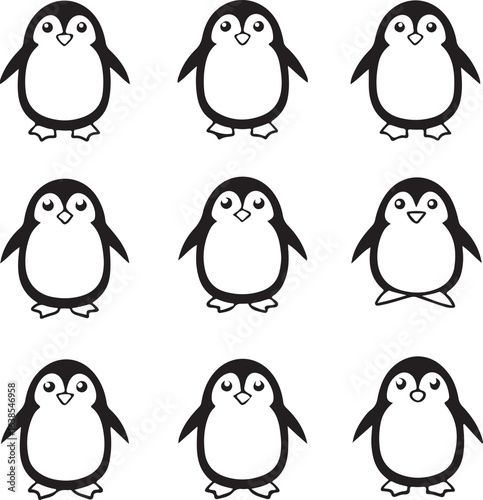 Cute Penguin Icons