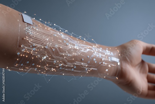 Smart nanotechnology skin patch delivers precise drug therapy directly to the body through an innovative circuit design on the arm