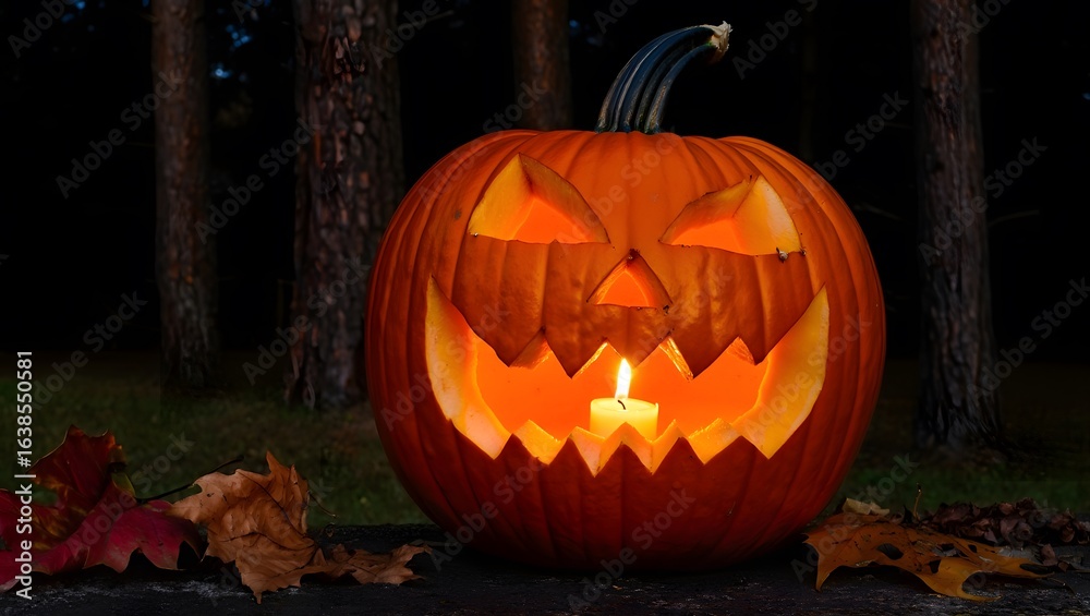 Obraz premium Halloween Jack O Lantern Pumpkin Festive Halloween Holiday Season