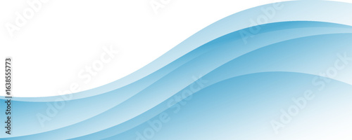 Blue and white business wave banner background. vector