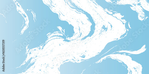 ocean light blue and white marbled background with swirling patterns and flowing shapes design art.