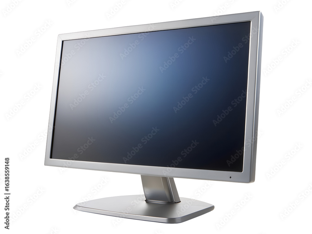 Modern computer monitor screen display technology isolated on transparent background Modern computer monitor screen display technology isolated on transparent background