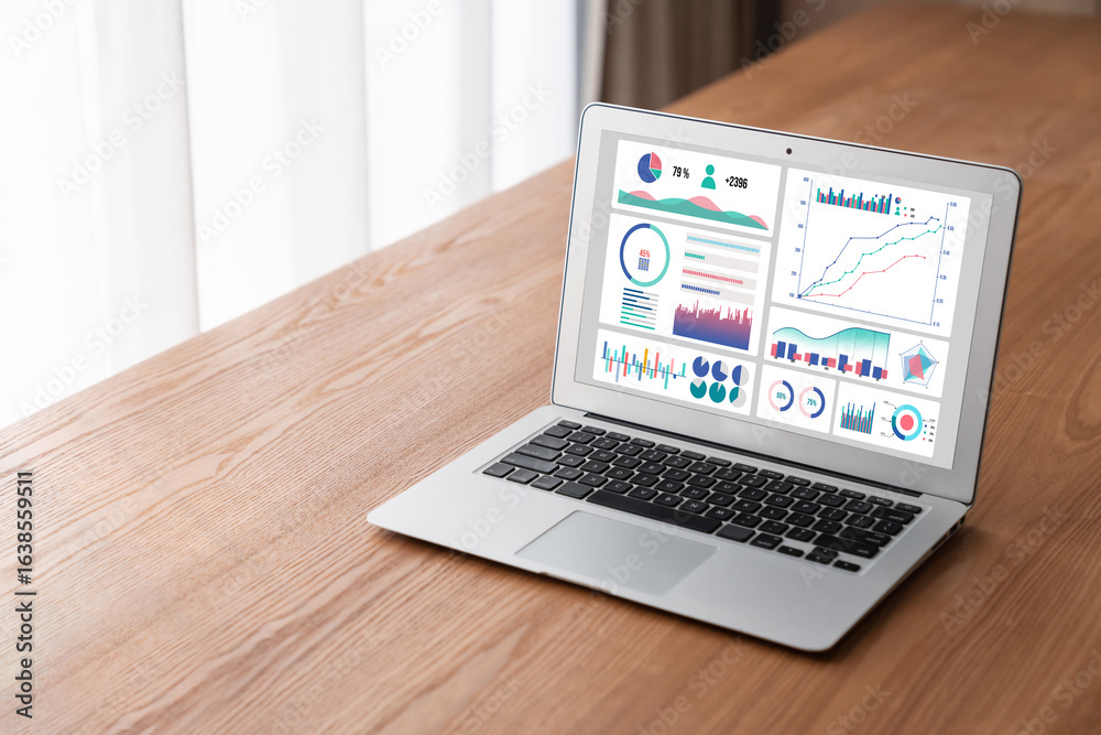 Business data dashboard provide modish business intelligence analytic for marketing strategy planning Business data dashboard provide modish business intelligence analytic for marketing strategy planning