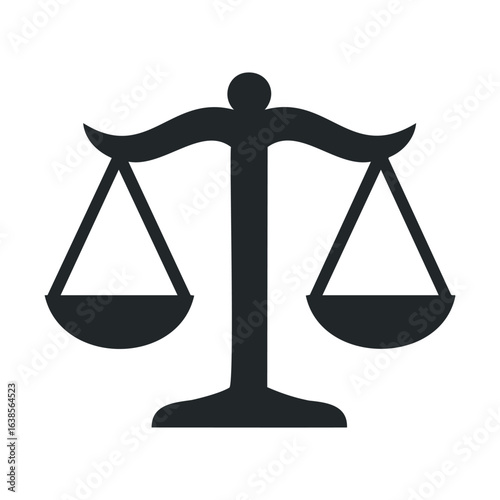 Silhouette of balance scales representing justice and fairness