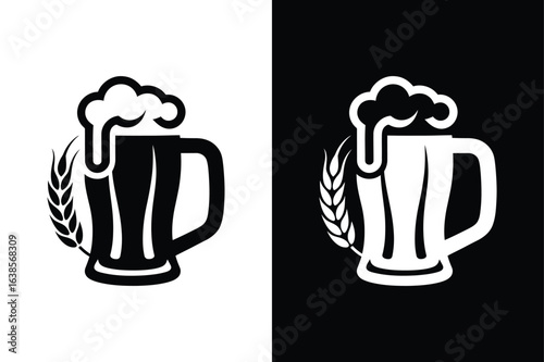 Beer icon vector on White Background ,Vector Art Illustration on white background.