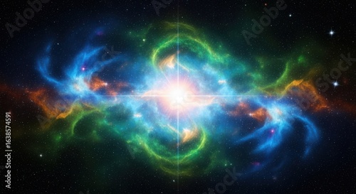 Vast Nebula Explodes with Cosmic Light and Color in Deep Space