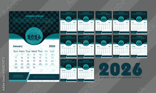 Modern Wall Calendar Design 2026