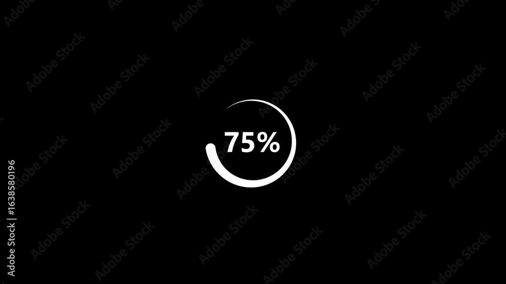 Circle Loading Transfer Animation 0-90% in science effect.futuristic circle loading animation.Abstract 90% number percent circle loading. Circle Loading Transfer Animation 0-90% in science effect.futuristic circle loading animation.Abstract 90% number percent circle loading.