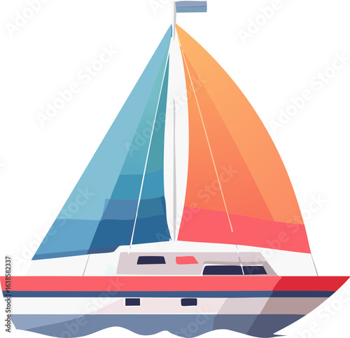 yacht on the sea