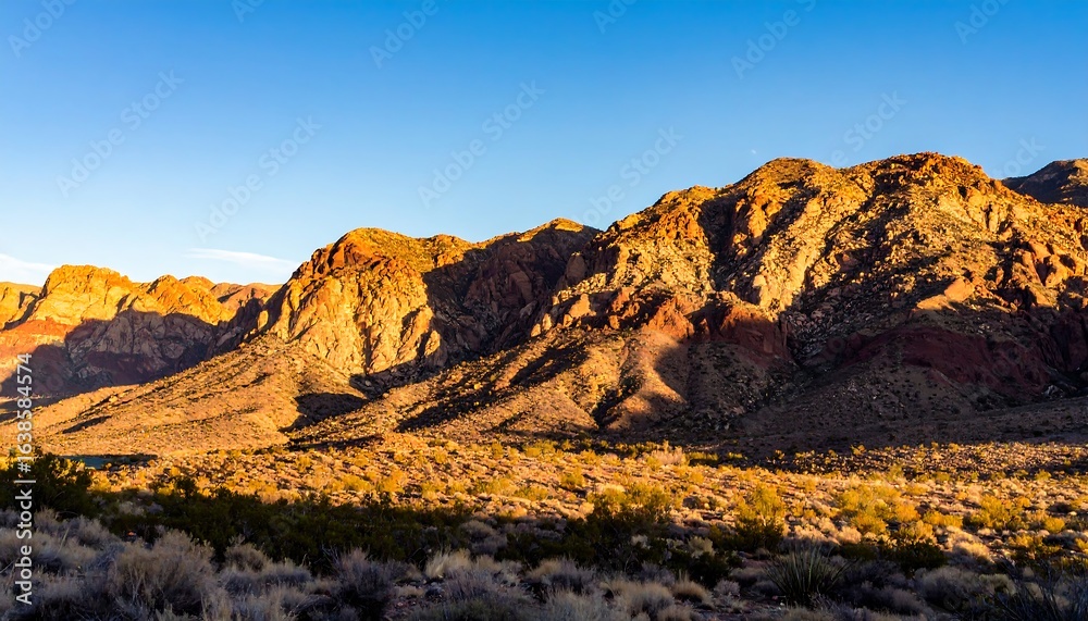 Obraz premium Colorful mountain range at sunset