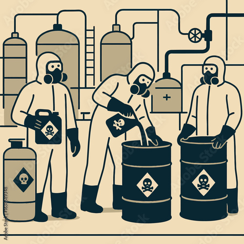 Safety in hazardous material handling at industrial site
