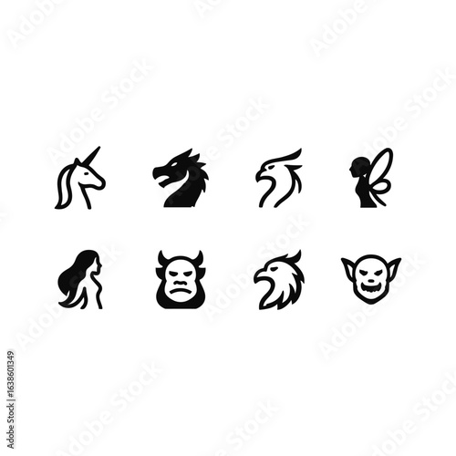 Fantasy Creatures Icons Set