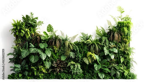 Lush vertical garden wall