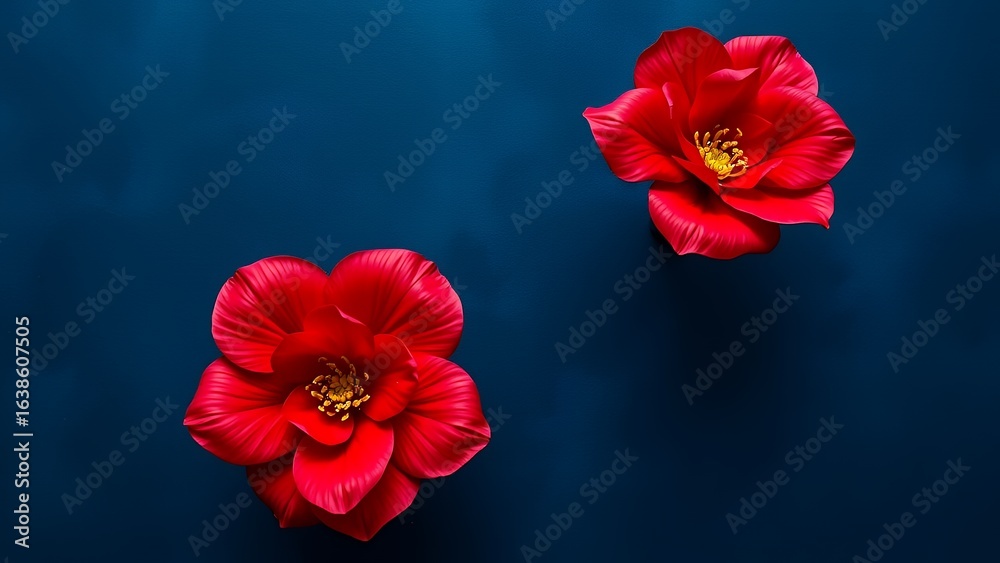 Naklejka premium Vivid Red Flowers in Soft Focus
