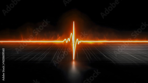 Medical pulse symbol with health data in vital style / 医療心電図の背景