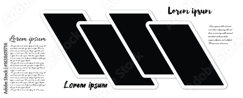 Abstract photo or pictures collage. Digital photos collage frame template