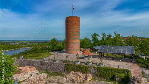 Klimek Tower in Grudziądz over the Vistula River. Poland