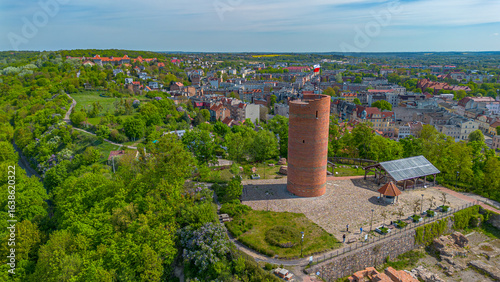 Klimek Tower in Grudziądz over the Vistula River. Poland