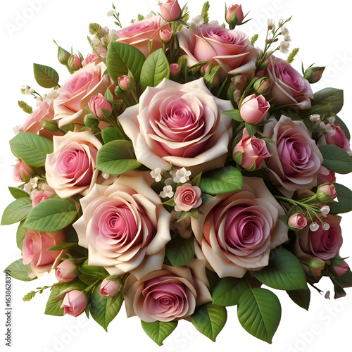 bouquet of pink roses