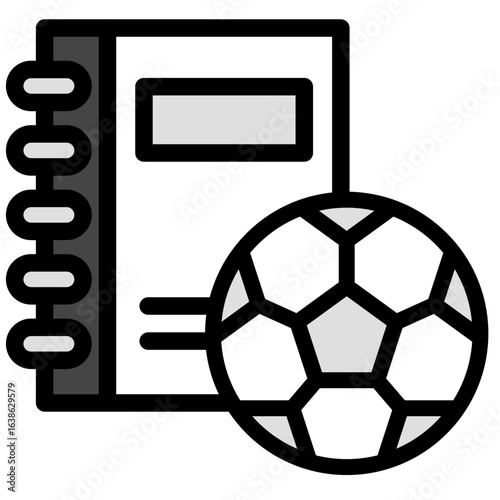 イラストアイコン：フットボールファイルバインダー