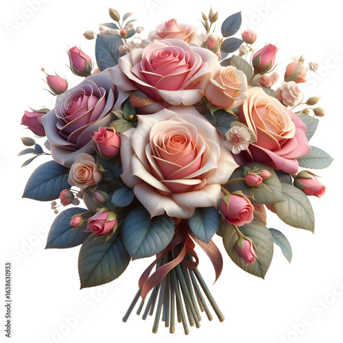 bouquet of pink roses