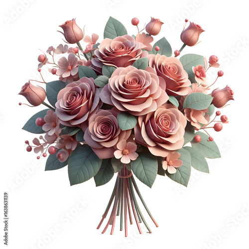 bouquet of pink roses