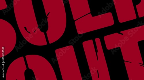 A Dynamic Green Screen Animation of a Bold Red 