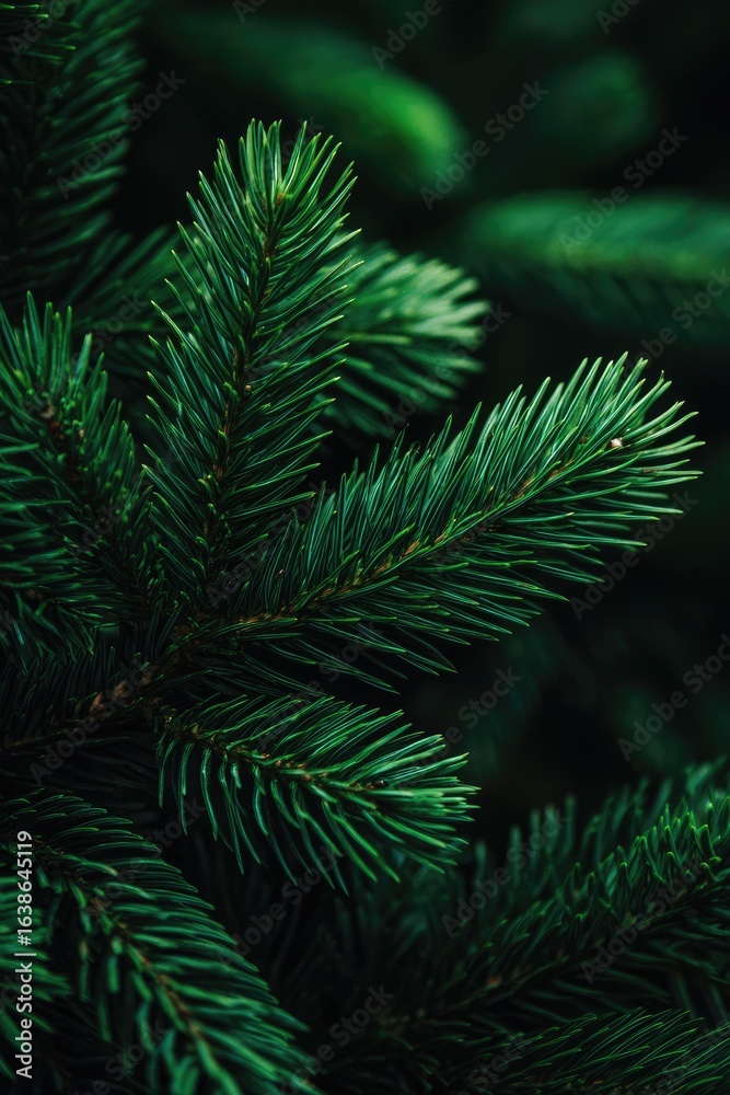Fototapeta premium Close-up of vibrant green pine needles