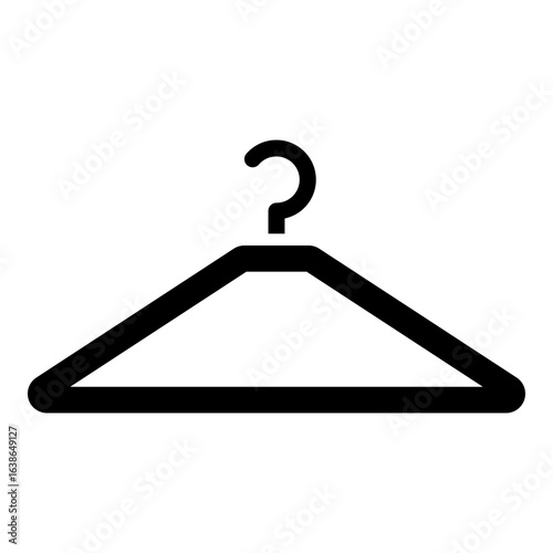 Clothes hanger glyph solid icon