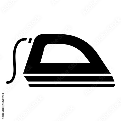 Clothes iron glyph solid icon