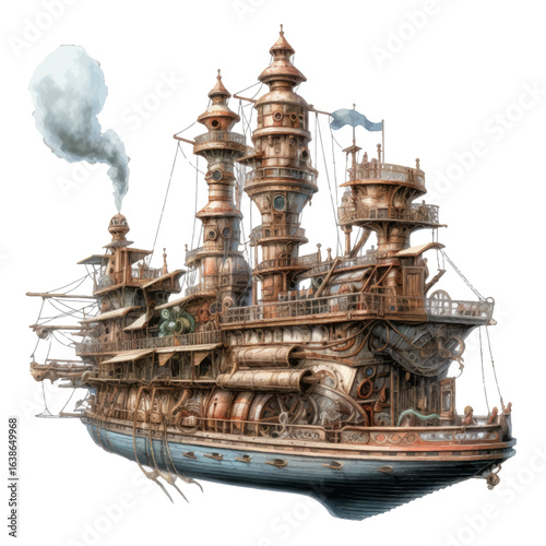 old ship in the sea